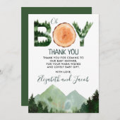 男の子の赤ちゃんシャワーありがとう サンキューカード (正面/裏面)