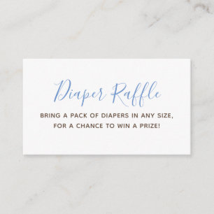 男の子の赤ちゃんシャワーおむつラッフルチケット エンクロージャーカード