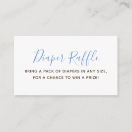 男の子の赤ちゃんシャワーおむつラッフルチケット エンクロージャーカード