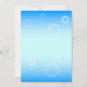 男の子の赤ちゃんシャワーかわいい象&バブル 招待状 (裏面)