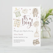 男の子の赤ちゃんシャワーだ 招待状 (スタンド正面)