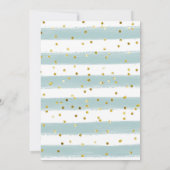 男の子の赤ちゃんシャワーで小さなカボチャをドライブ 招待状 (裏面)