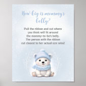 男の子の赤ちゃんシャワーどのように大きいママの腹のゲーム ポスター (正面)