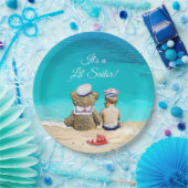 男の子の赤ちゃんシャワーのリル・セーラー航海の ペーパープレート (パーティー)