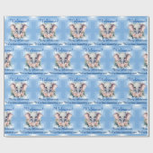 男の子の赤ちゃんシャワーま生まれたばかりのたは象の名前の追加 ラッピングペーパー (フラット)