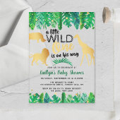 男の子の赤ちゃんシャワーを彼の道に少し野生の人 アクリル招待状