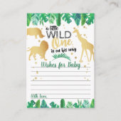 男の子の赤ちゃんシャワーを彼の道に少し野生の人 アドバイスカード (正面)