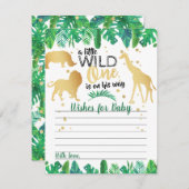 男の子の赤ちゃんシャワーを彼の道に少し野生の人 アドバイスカード (正面/裏面)