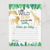 男の子の赤ちゃんシャワーを彼の道に少し野生の人 アドバイスカード (正面)