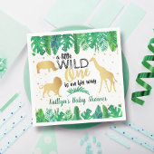 男の子の赤ちゃんシャワーを彼の道に少し野生の人 スタンダードカクテルナプキン