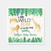 男の子の赤ちゃんシャワーを彼の道に少し野生の人 スタンダードカクテルナプキン (正面)