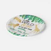 男の子の赤ちゃんシャワーを彼の道に少し野生の人 ペーパープレート (アングル)