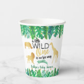 男の子の赤ちゃんシャワーを彼の道に少し野生の人 紙コップ (裏面)