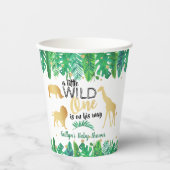 男の子の赤ちゃんシャワーを彼の道に少し野生の人 紙コップ (正面)