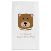 男の子の赤ちゃんシャワーを待つことができる スモールペーパーバッグ (裏面)