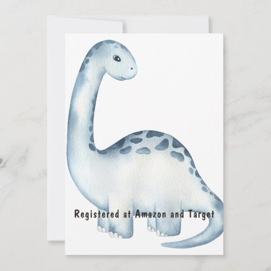 男の子の赤ちゃんシャワーを浴びる 招待状 (裏面)