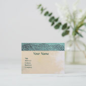 男の子の赤ちゃんシャワーアンティークピンクブルーフローラモノグラム 名刺 (スタンド正面)