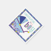 男の子の赤ちゃんシャワーカクテルナプキン スタンダードカクテルナプキン (角)