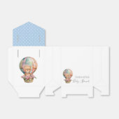 男の子の赤ちゃんシャワーテディホットエアバルーンブルー フェイバーボックス (折り畳みなし)