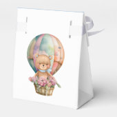 男の子の赤ちゃんシャワーテディホットエアバルーンブルー フェイバーボックス (裏面サイド)