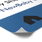 男の子の赤ちゃんシャワーパーティープロップフォトブースフレームデコール ポスター (角)