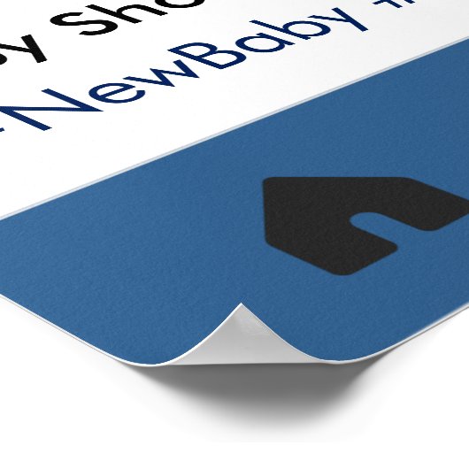 男の子の赤ちゃんシャワーパーティープロップフォトブースフレームデコール ポスター (角)