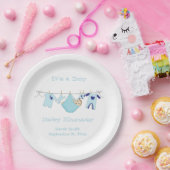 男の子の赤ちゃんシャワーパーティー紙プレート ペーパープレート (パーティー)