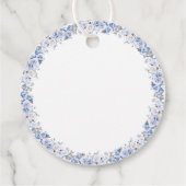 男の子の赤ちゃんシャワーフローラクレスト弓ありがとう フェイバータグ (裏面)