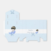 男の子の赤ちゃんシャワーブルーかわいいベビーダマスクの好意2 フェイバーボックス (折り畳みなし)