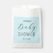 男の子の赤ちゃんシャワーブルーエレガント フェイバーバッグ (正面)