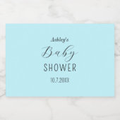 男の子の赤ちゃんシャワーブルーエレガント リキュールボトルラベル (シングルラベル)