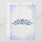 男の子の赤ちゃんシャワーブルーファンタジースリープUnicorn 招待状 (裏面)