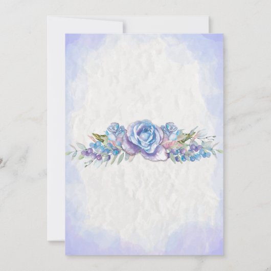 男の子の赤ちゃんシャワーブルーファンタジースリープUnicorn 招待状 (裏面)