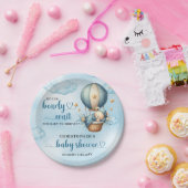 男の子の赤ちゃんシャワー我々は熱気球を待つことができる ペーパープレート (パーティー)