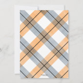 男の子の赤ちゃんシャワー招待リトルオレンジネイビー 招待状 (裏面)