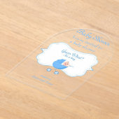 男の子の赤ちゃんシャワー招待状カード3 アクリル招待状 (レイダウン)