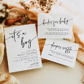 男の子の赤ちゃんシャワー招待状モダンミニマル 招待状