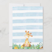 男の子の赤ちゃんシャワー招待状、キリンの赤ちゃんシャワー 招待状 (裏面)