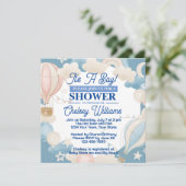 男の子の赤ちゃんシャワー招待状 招待状 (スタンド正面)