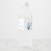 男の子の赤ちゃんシャワー水の色はまだ生活花模様 ペットボトルラベル (裏面)