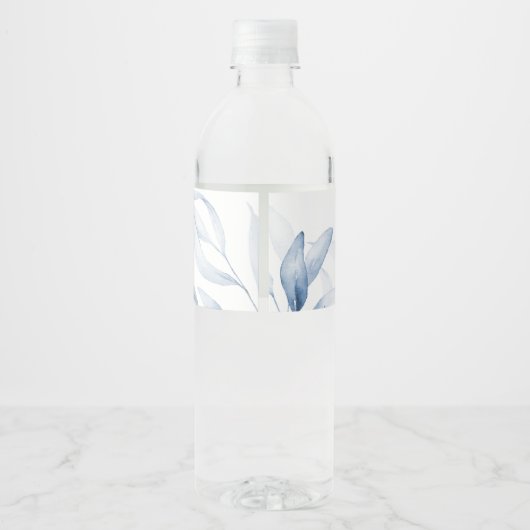 男の子の赤ちゃんシャワー水の色はまだ生活花模様 ペットボトルラベル (裏面)