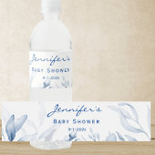 男の子の赤ちゃんシャワー水の色はまだ生活花模様 ペットボトルラベル