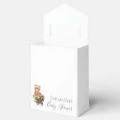 男の子の赤ちゃんシャワー素朴テディフローラブルーの好意ボックス フェイバーボックス (オープン)