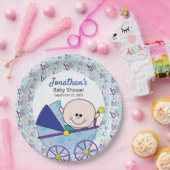 男の子の赤ちゃんシャワー9インチプレート ペーパープレート (パーティー)