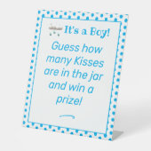 男の子の赤ちゃんシャワー 台座サイン (正面)