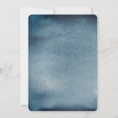 男の子の赤ちゃんシャワー。海軍の招待。青い水色 招待状 (裏面)