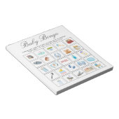 男の子の赤ちゃんシャワー、男の子の誕生日ビンゴゲームの涙オフ ノートパッド (アングル)