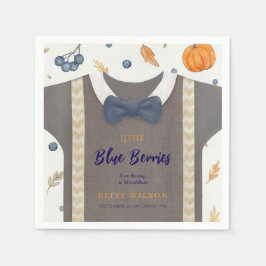 男の子の赤ちゃんシャワーautumn秋バーラップボディスーツ スタンダードカクテルナプキン