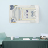 男の子の赤ちゃんシャワーautumn秋バーラップボディスーツ 横断幕 (トレードショー)