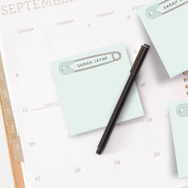 男の子の赤ちゃんシンプルシャワー青おむつピン ポストイット